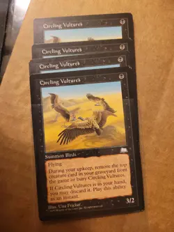 4x MTG Magic the Gathering Circling Vultures (64/167) Weatherlight LP Playset 4 - Image 1