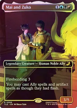 Foil Mai and Zuko (Borderless) [Avatar: The Last Airbender] MTG - Image 1