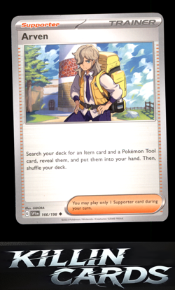 Arven - 166/198 166/198 Pokemon Uncommon SV01: Scarlet & Violet Base Set Card NM - Image 1