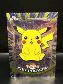 Pokemon TV Topps Chrome Pikachu #25 - NM - Image 2