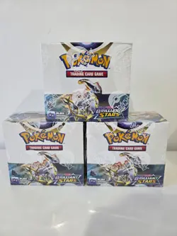 3x Pokemon TCG SWSH Brilliant Stars Booster Box Factory sealed unopened - Image 1