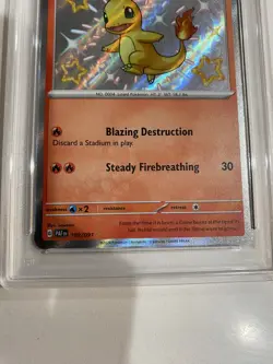 2024 POKEMON PAF EN-PALDEAN FATES SHINY RARE #109 CHARMANDER PSA 10 - Image 5