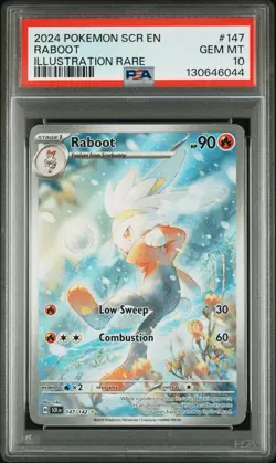 2024 Pokemon Scarlet & Violet Stellar Crown Raboot #147/142 PSA 10 Gem Mint - Image 1