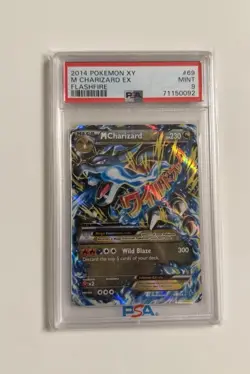 2014 POKEMON XY FLASHFIREM CHARIZARD EX 69 FULL ART PSA 9 MINT - Image 1