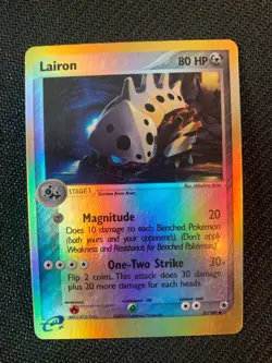 Lairon 37/109 Ruby and Sapphire Reverse Holo Pokemon TCG LP - Image 1