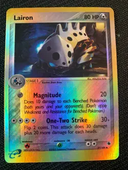 Lairon 37/109 Ruby and Sapphire Reverse Holo Pokemon TCG LP - Image 5
