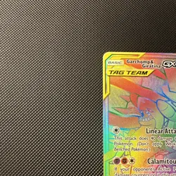 Pokemon Card Garchomp and Giratina GX (247/236) Rainbow Rare Unified Minds - Image 3