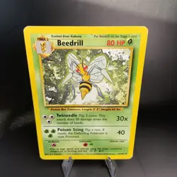 Beedrill 17/102 Base Set Unlimited Non Holo Rare LP-MP WotC Vintage Pokemon Card - Image 1