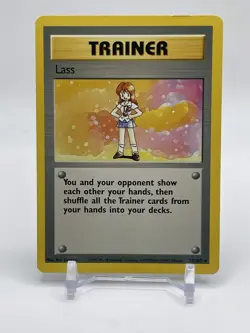 Lass 75/102 Base Set Unlimited Rare WotC 1999 Vintage Pokemon TCG Card LP C6 - Image 1