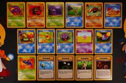 LP/NM (1st edition) COMPLETE Pokemon FOSSIL Set 16-Card COMMON ed w/Kabuto 50/62 - Image 1