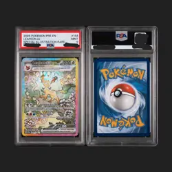 Pokemon TCG Leafeon EX Prismatic Evolutions SIR Card PSA 9 Mint #144/131 - Image 1