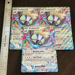 LOT (3) Pokemon TCG: Grafaiai EX 100 - Black Star S&V Promo Holo JUMBO CARDS - Image 1