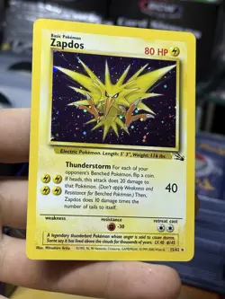 #2 Zapdos 15/62 Fossil 1999 Holo Rare WOTC Pokemon Card TCG - Image 4