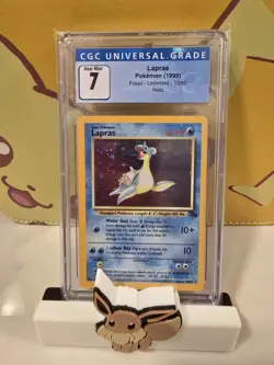 Lapras 10/62 Holo Fossil CGC 7 Graded Pokemon Card - Image 1