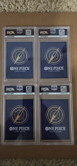 PSA 10 One Piece Card Wanted Seq Set of 4 OP03 SR Alt Art 2023 Japanese GEM MT - Image 2