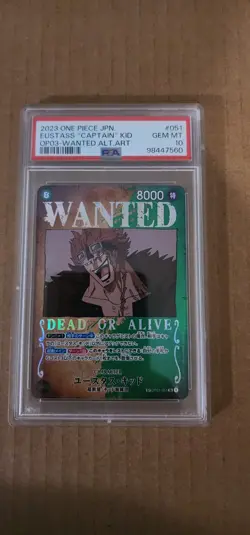 PSA 10 One Piece Card Wanted Seq Set of 4 OP03 SR Alt Art 2023 Japanese GEM MT - Image 5