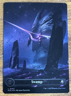MTG Edge of Eternities, Swamp - Borderless Foil - Image 1