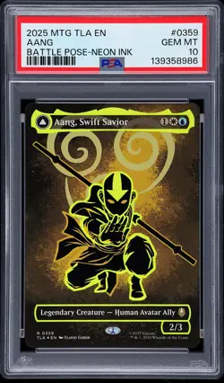 2025 MTG #0359 AANG AND LA, OCEAN'S FURY/AANG, SWIFT SAVIOR PSA 10 - Image 1