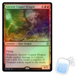 FOIL ANCIENT COPPER DRAGON Commander Legends: Battle For Baldur's Gate Magic MTG - Image 1