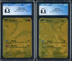 Lot of (2) 2013 Pokemon Legenday Treasures Reshiram Zekrom CGC 8.5 NM-MT+ - Image 1