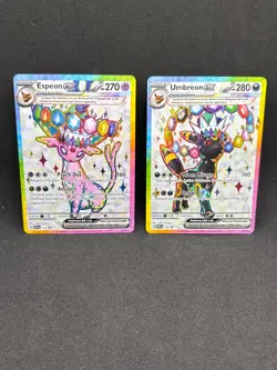 Pokemon TCG | Espeon EX 175 and Umbreon EX 176 | S&V Black Star Promo Pair - Image 1
