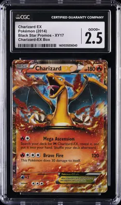 2014 POKEMON BLACK STARS PROMOS CHARIZARD-EX BOX #XY17 CHARIZARD EX CGC 2.5 - Image 1