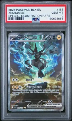 2025 POKEMON BLK EN-BLACK BOLT SPECIAL ILLUSTRATION RARE #166 ZEKROM EX PSA 10 - Image 1