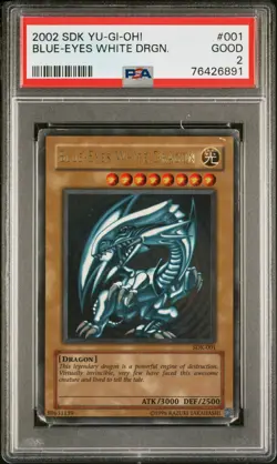 2002 Yugioh SDK-001 Blue-Eyes White Dragon Ultra Rare - Image 1
