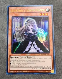Yugioh Ghost Belle & Haunted Mansion Ultra Rare RA01-EN011 1st Ed NM - Image 1