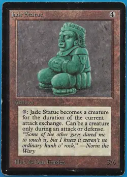 Jade Statue Beta HEAVILY PLD Artifact Uncommon MAGIC CARD (ID# 498354) ABUGames - Image 1