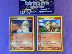 Growlithe, Arcanine Rare 18/112 EX Fire Red Leaf Green Pokemon Cards - Image 1