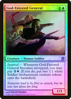 God-Favored General FOIL Born of the Gods NM White Uncommon MTG CARD ABUGames - Image 1
