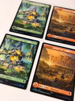 MTG Final Fantasy Commander CHOCOBO TRACK FOIL Forest Mountain Island Bundle NM - Image 2