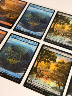 MTG Final Fantasy Commander CHOCOBO TRACK FOIL Forest Mountain Island Bundle NM - Image 4