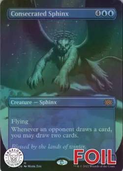 MTG Consecrated Sphinx (Borderless) (345) | NM Foil | Double Masters 2022 {2X2} - Image 1