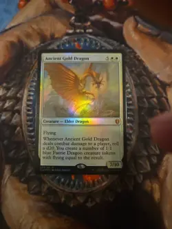 Ancient Gold Dragon Commander Legends: Battle for Baldur's Gate Foil - Image 1