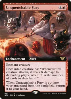 Unquenchable Fury (Extended Art) Commander: Kamigawa: Neon Dynasty Regular NM - Image 1