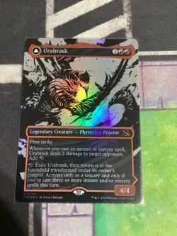 x1 Urabrask // The Great Work MOM MTG 299 FOIL BORDERLESS MYTHIC M/NM 1x - Image 1
