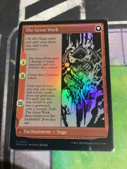 x1 Urabrask // The Great Work MOM MTG 299 FOIL BORDERLESS MYTHIC M/NM 1x - Image 2