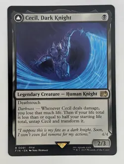 (Normal) Cecil, Dark Knight (91) FINAL FANTASY Mtg NM - Image 1