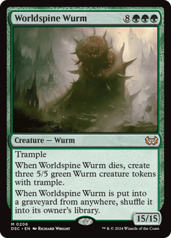 Worldspine Wurm - 206 - Duskmourn: House of Horror Commander- Near Mint - MTG - Image 1