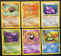 Pokemon Card Lot Of 9 Fossil Lot Vintage WTOC Kabuto Kabutops Ditto Gastly - Image 1
