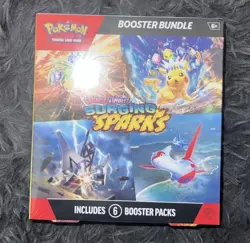 Pokemon Surging Sparks Scarlet & Violet Booster Bundle SEALED 6 Booster Packs - Image 1