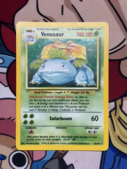 Venusaur 15/102 Holo Rare Base Set Unlimited Pokemon TCG (LP) - Image 2