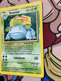 Venusaur 15/102 Holo Rare Base Set Unlimited Pokemon TCG (LP) - Image 4
