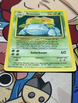 Venusaur 15/102 Holo Rare Base Set Unlimited Pokemon TCG (LP) - Image 5