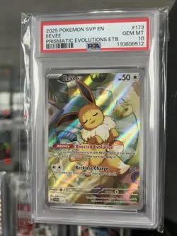 2025 POKEMON SVP EN-SV BLACK STAR PROMO #173 EEVEE PSA 10 - Image 1