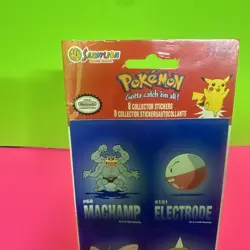 1999 Pokemon Sandylion sticker sheet Machamp Electrode Venomoth WeedleNew Sealed - Image 2