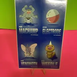 1999 Pokemon Sandylion sticker sheet Machamp Electrode Venomoth WeedleNew Sealed - Image 3