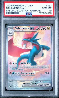 Salamence Ex 187/159 Journey Together Special Illustration Pokemon PSA 10 GEM - Image 1